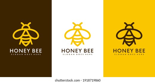 Honey Bee Animals Logo Vector