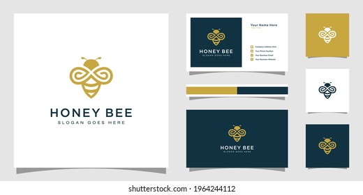 honey Bee animals logo vector