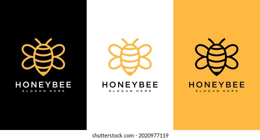 honey Bee animals logo vector