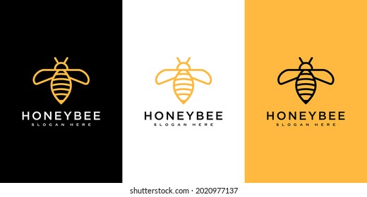 honey Bee animals logo vector