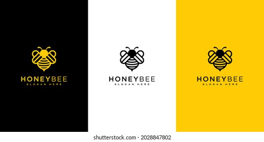 diseño vectorial del logotipo de los animales de la miel