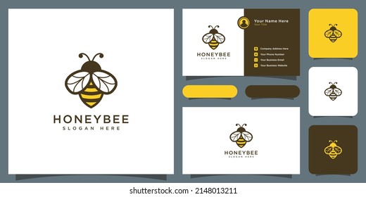 honey Bee animals logo vector