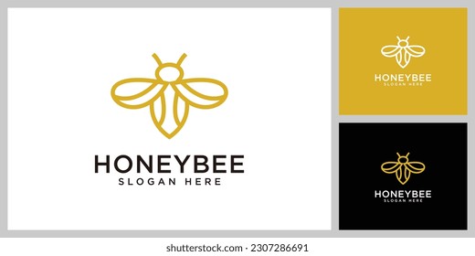 honey Bee animals logo vector