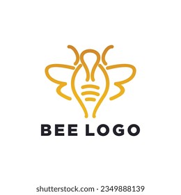 honey Bee animals logo vector