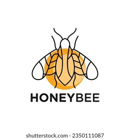 honey Bee animals logo vector
