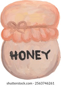 Honey bee and beehive hand drawn watercolor clipart illustration with isolated white background 