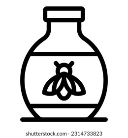 Honey bee bottle icon outline vector. Nectar propolis. Food pollen