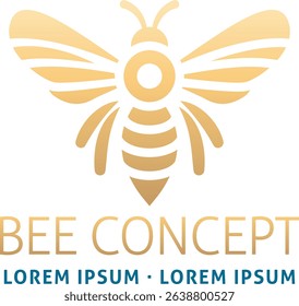 A honey bee or bumblebee animal illustration mascot design icon concept