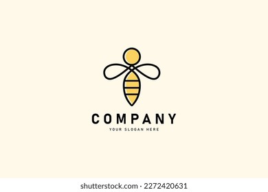 Honey Bee Bumblebee logo design icon vector