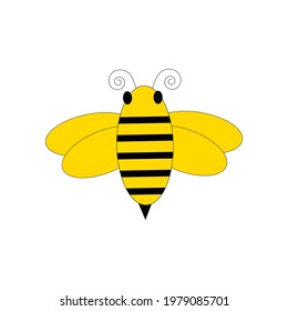 Honey bee can produce substantial amounts of honey, as can several other bee species. As pollinators, honey bees are critical to the environment and the food supply. (Illustration on white background)