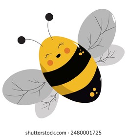 Fondo aislado de patrón de dibujos animados de abeja. Se puede utilizar para diseños de papel, envoltura de regalo, textiles, etc.