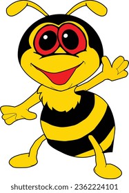honey bee cartoon vector honey bee cartoon