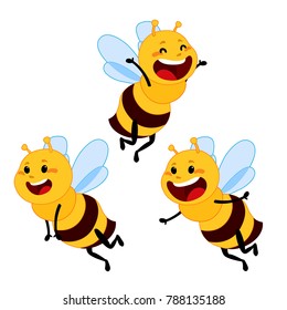 honey and Bee character. honey vector. bee illustration.