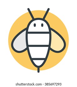 Honey Bee Colored Vector Icon