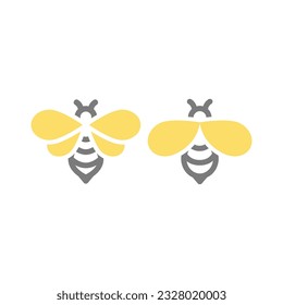 Juego de iconos vectoriales coloridos de abejas de miel. Abeja de miel, íconos rellenos de abejas.