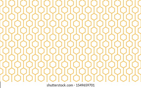 Honey Bee Comb Background Pattern. 
Honeycomb Seamless Background. Simple Tech Electronic Texture. Hive Bees Wax Illustrated. Vector. 
