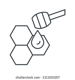 Honey bee concept line icon. Simple element illustration. Honey bee concept outline symbol design. Can be used for web and mobile UI/UX . Modern vector style