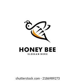 plantilla de diseño de logotipo de conceptos de abeja miel