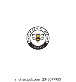 Honey Bee concepts logo vector graphic emblem template