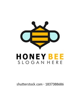 Honey Bee creative modern logo design vector Illustration