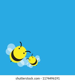 Honey Bee Cute Vector