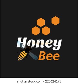Honey and bee design vector