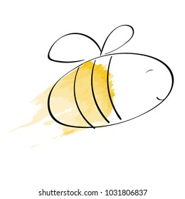 Honey bee flying