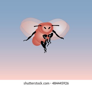 Honey Bee Flying