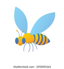 Honey Bee Flying Isolated Vector Stock Vector (Royalty Free) 1933455161 ...