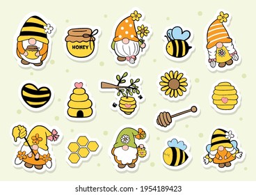 Honey Bee Gnome Sticker, Planner.