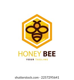 honey bee gradient logo design