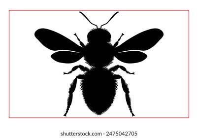 Honey Bee Hand drawing silhouette, Illustration of Bee Silhouette Art