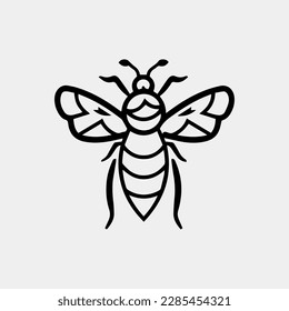 Honey bee Hand drawn vector vintage style illustrations.