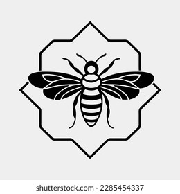Honey bee Hand drawn vector vintage style illustrations.