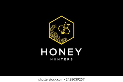 honey bee hive logo design