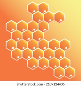 casa de abejas miel, símbolo de abeja miel, ilustración vectorial 