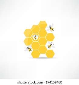 Honey and bee icon