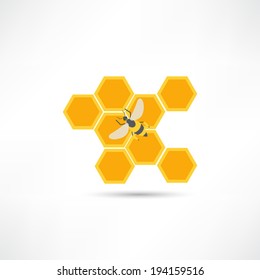 Honey and bee icon