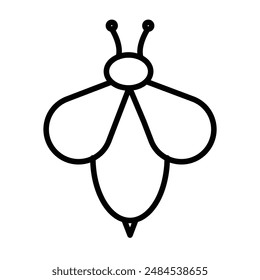 Honey Bee Icon for Beekeeping, Pollination Services, and Environmental Conservation Graphics