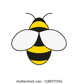 Honey Bee icon. Beekeeping symbol. Vector illustration.