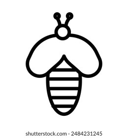 Honey bee icon design in filled and outlined style