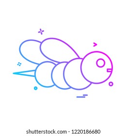 Honey bee icon design vector