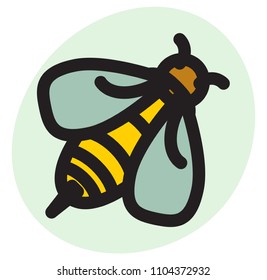 Honey Bee Icon as EPS 10 File