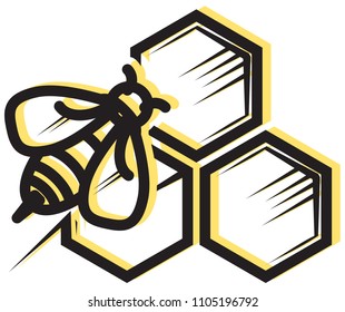 Honey Bee Icon as EPS 10 File