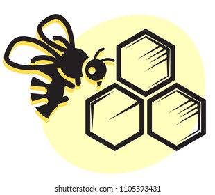 Honey Bee Icon as EPS 10 File