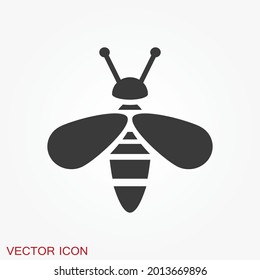 Honey bee icon. Farm animal sign. Graph symbol
