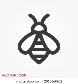 Honey bee icon. Farm animal sign. Graph symbol