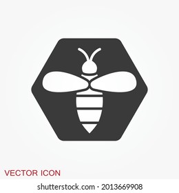 Honey bee icon. Farm animal sign. Graph symbol