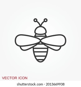 Honey bee icon. Farm animal sign. Graph symbol
