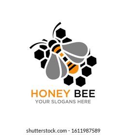 Honey Bee Icon Honey Flying Bee Insect Bugs Insects Free Logo Design Template, Bee, Bee Cartoon Vector